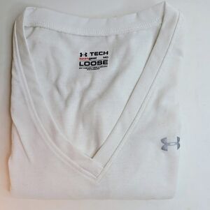 ✨ Under Armour Tech HeatGear White V-Neck Tank & Performance Briefs | Women’s MD